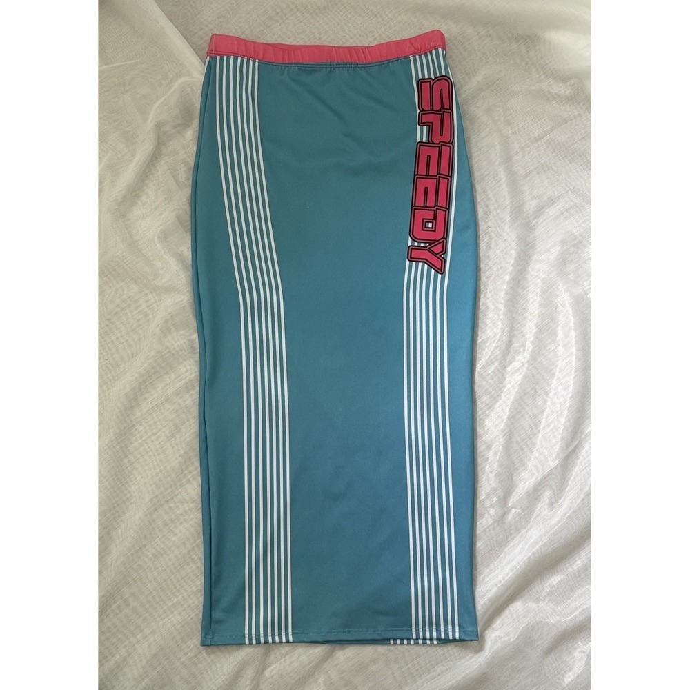 Fashion Nova Cyber Punk Hackers Racer Retro Pencil Skirt Sz‎ Small